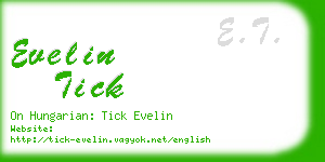 evelin tick business card